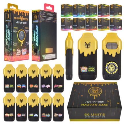 USA Muha Meds Dual Tank 2g Dispo Vape With Large Screen